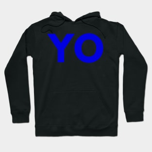 Blue YO design from pizza truck Hoodie